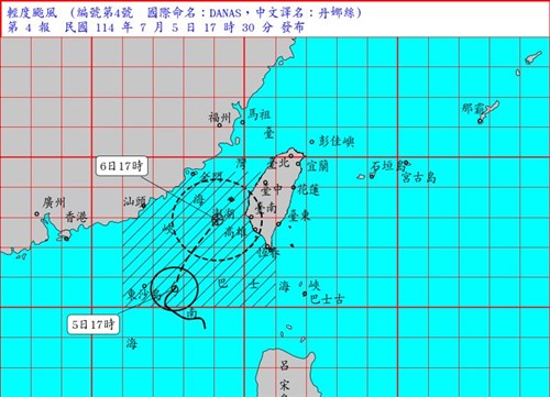 台風4号  台湾に接近へ  6日には各地で強風や激しい雨の恐れ