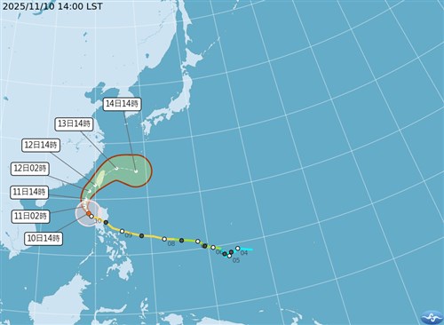 台風26号、12日に台湾に上陸か　台北都市圏など、きょうから次第に雨強く