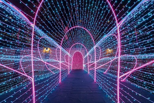 新北市で恋人のための光の祭典開幕　ホワイトデー祝う　LED電球300万個超使用