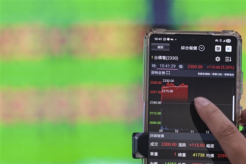 台湾株、史上最高値を更新　一時は4万ポイントの大台突破