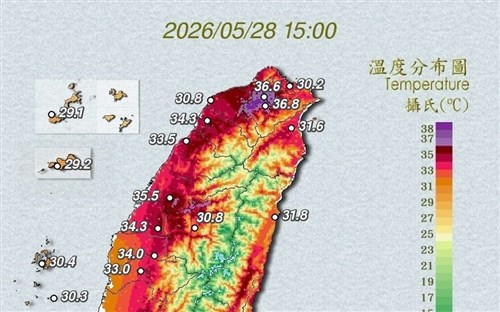 台湾各地で厳しい暑さ続く　台南で39.4度　台北でも38度超え