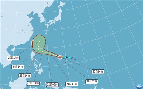 台風7号が発生　台湾には25日に最接近か