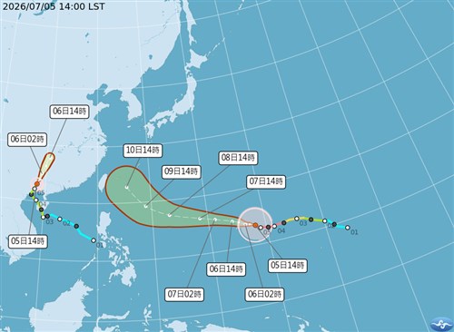 台風9号、台湾への影響大の見通し　10～11日に最接近＝中央気象署