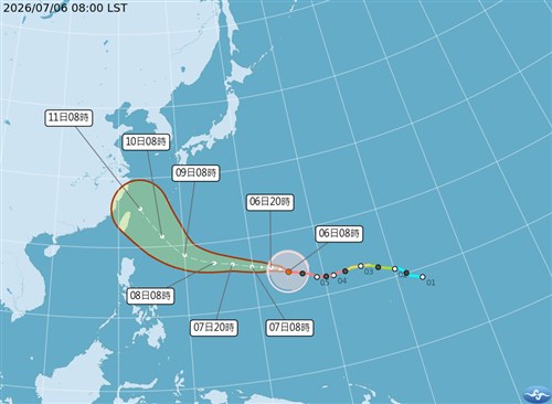台風9号、台湾への影響は10～11日が最大に　北部山地では「豪雨」基準超える可能性