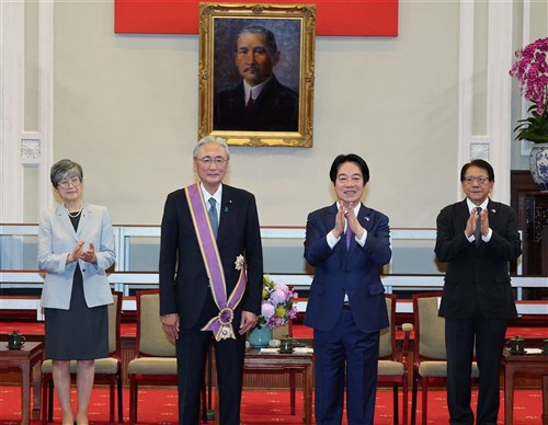 古屋圭司衆院議員に勲章授与　頼総統「台日友好の重要な立役者」／台湾
