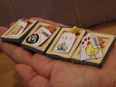 「小食手感空間」のミニチュア食品サンプル