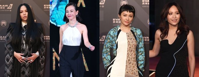 中国語女性歌手その他候補者。左からアーメイ、ジュリア・パン、Faye 飛、呂薔Amuyi。