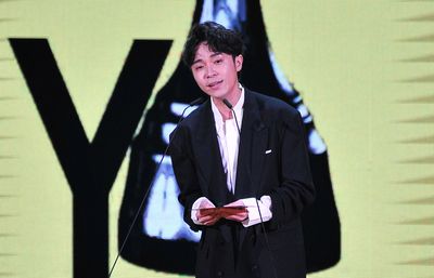 プレゼンターを務めたチンフォン（台湾テレビ提供）