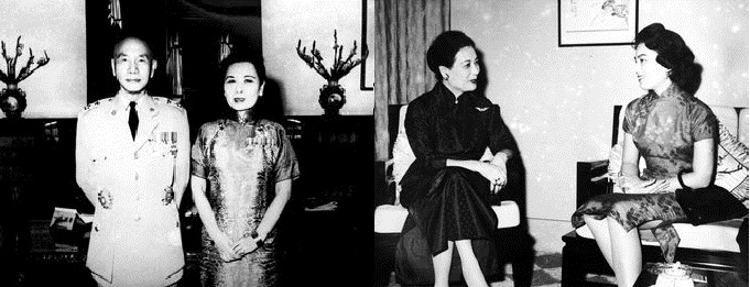 左=蒋介石と宋美齢(右)、右=宋美齢(左)中央社資料写真