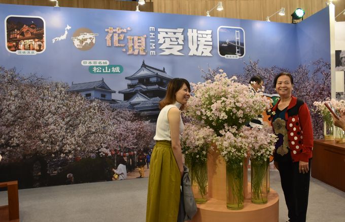 国際コンペティションの切り花部門で金賞に輝いた愛媛県ブース