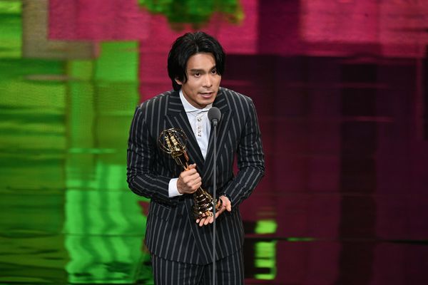 ステージでスピーチするヤオ・チュンヤオ(金鐘奨提供)