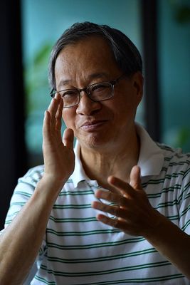 台北メディアスクール校長を務める小野さん（王飛華撮影）