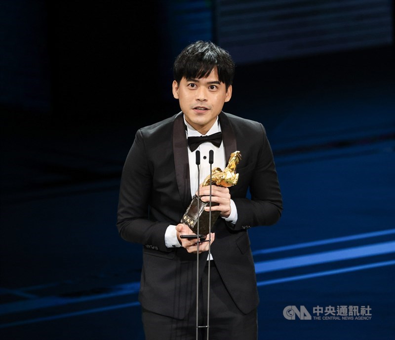 ドキュメンタリー短編賞を受賞した「度日」のリン・ヨウウン(林佑恩)監督=中央社記者鄭清元撮影 2021年11月27日