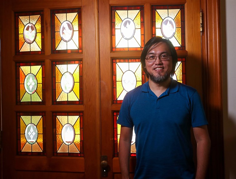 林献堂のひ孫の林承俊・明台高校副校長(呉家昇撮影)