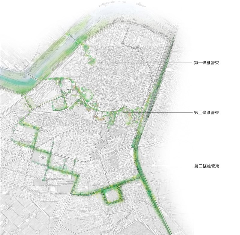 宜蘭を走る3本の「維管束」(田中央工作群提供)