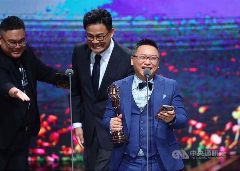 ドラマの部の革新賞に輝いた「模倣犯」のタン・シェンロン(湯昇栄)プロデューサー=中央社記者王騰毅撮影