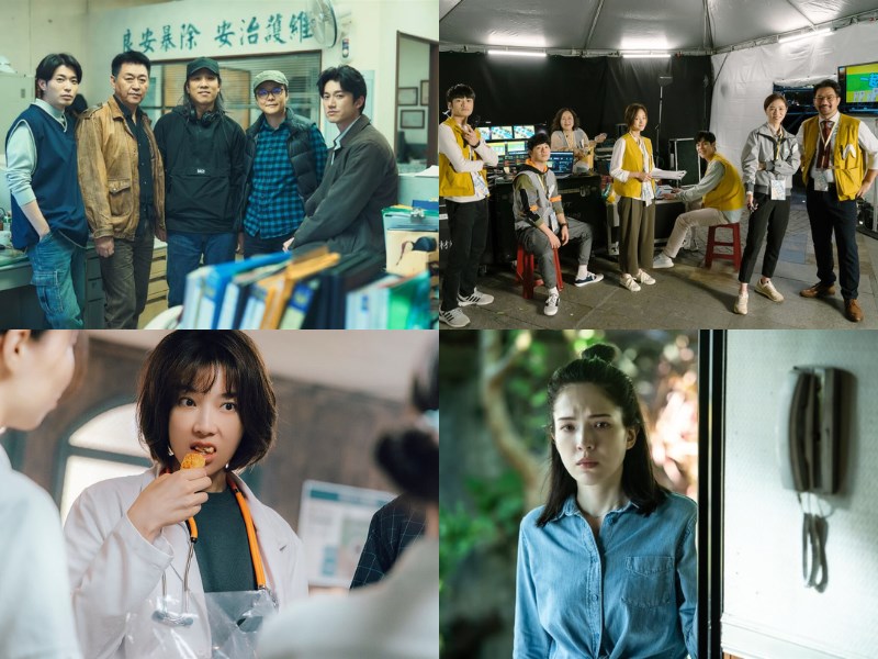 4冠に輝いた4作品。(左上から時計回りに)模倣犯、WAVE MAKERS ~選挙の人々~、ふたりの私、暴走外科医がやってきた(「暴走~」は公共テレビ提供、その他3作品はネットフリックス提供)