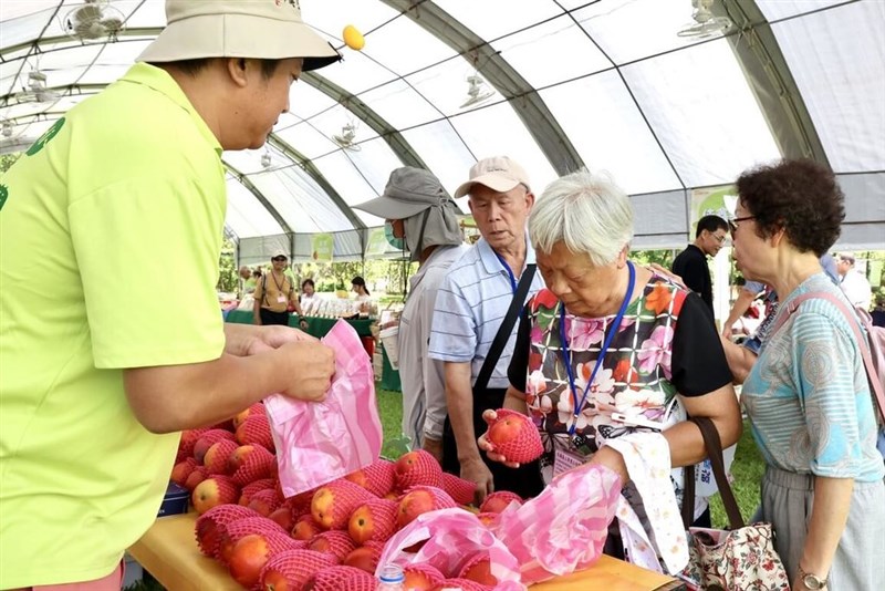 走馬瀬農場で開かれた台南国際マンゴーフェスティバルの様子=台南市政府