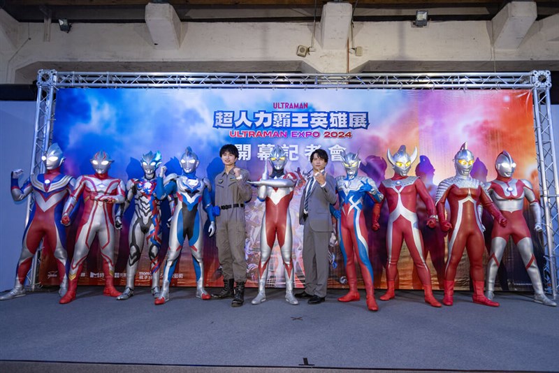 ウルトラマンエキスポ2024のPRで初めて台湾を訪問した俳優の平野宏周（左）と小澤雄太（野獣国提供）