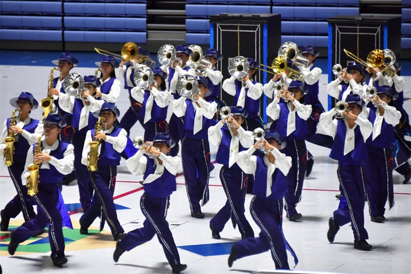 台湾の「総統府音楽会」への出演が発表された沖縄県立西原高校マーチングバンド部（資料、中華文化総会提供）