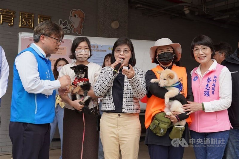 新竹県動物保護防疫所の保護犬＝新竹県政府提供