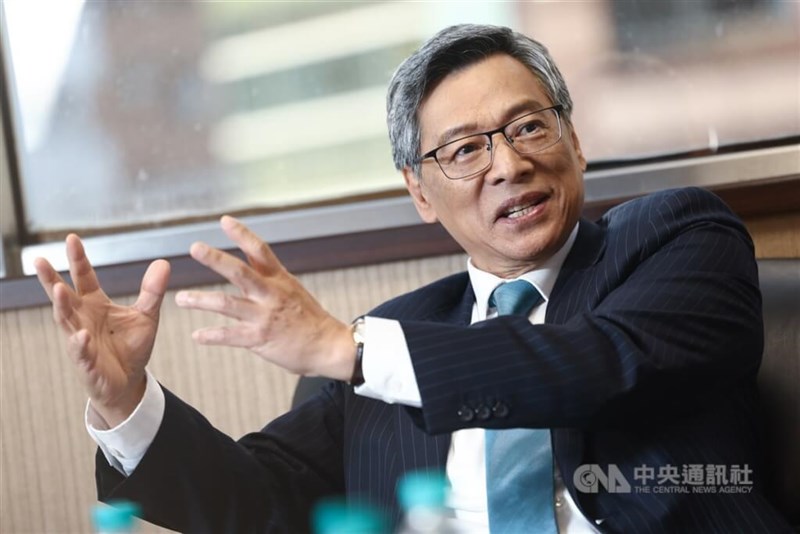 インタビューに応じる張斌堂氏=中央社記者王騰毅撮影
