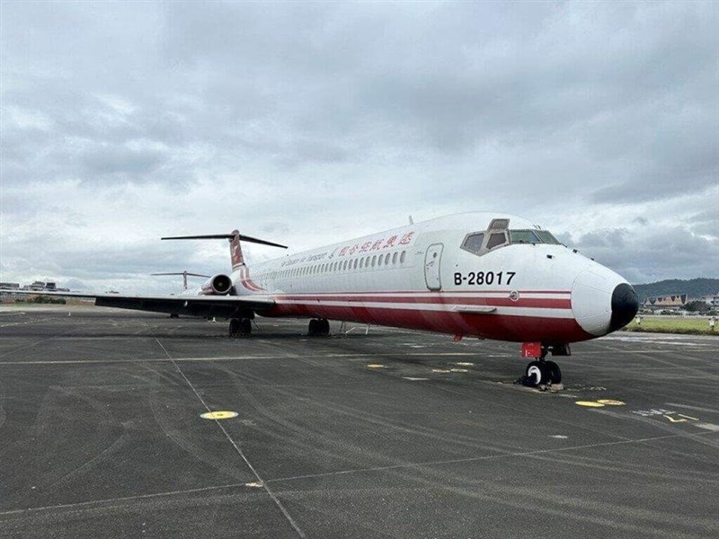 7月1日に競売にかけられる元ファーイースタン航空のMD82型機＝行政執行署台北分署提供