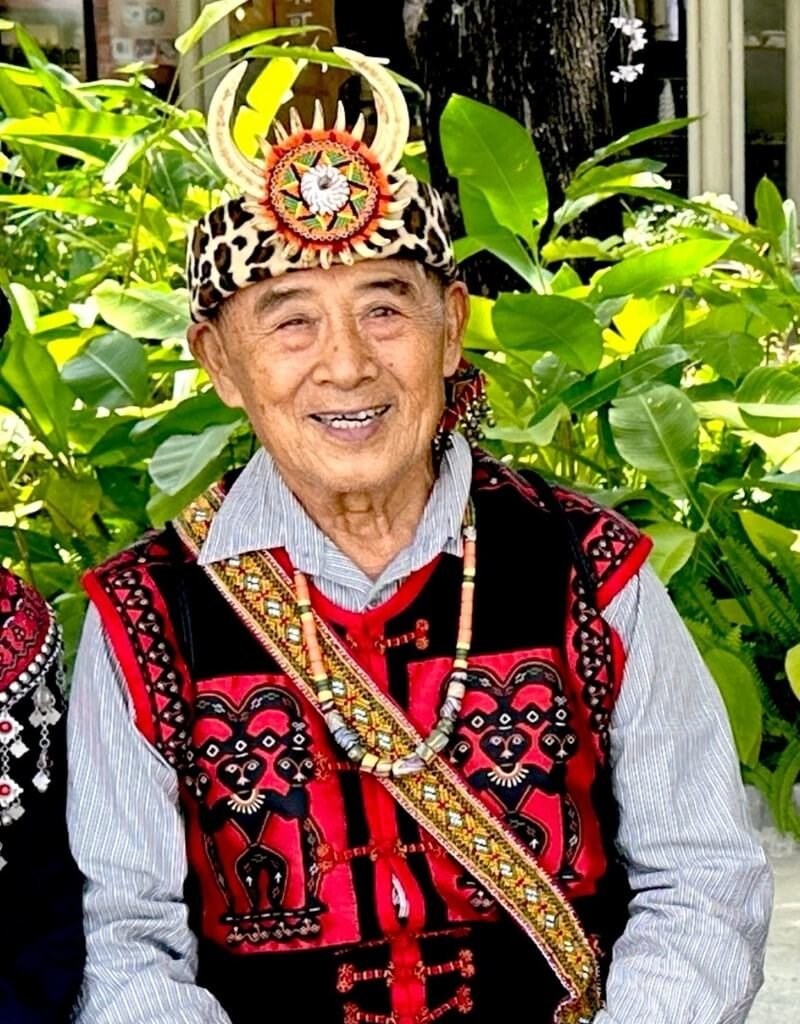 パイワン族の伝統歌謡「enelja」の伝承者だった江清坤さん（屏東県政府提供）