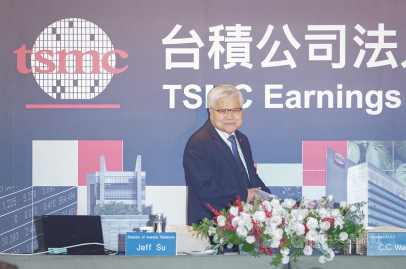 TSMCの魏哲家会長兼CEO＝7月17日、台北市