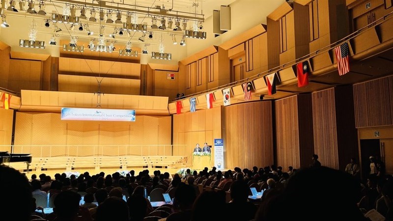 東京国際合唱コンクールの会場。写真は大会2日目の7月26日に撮影（読者提供）