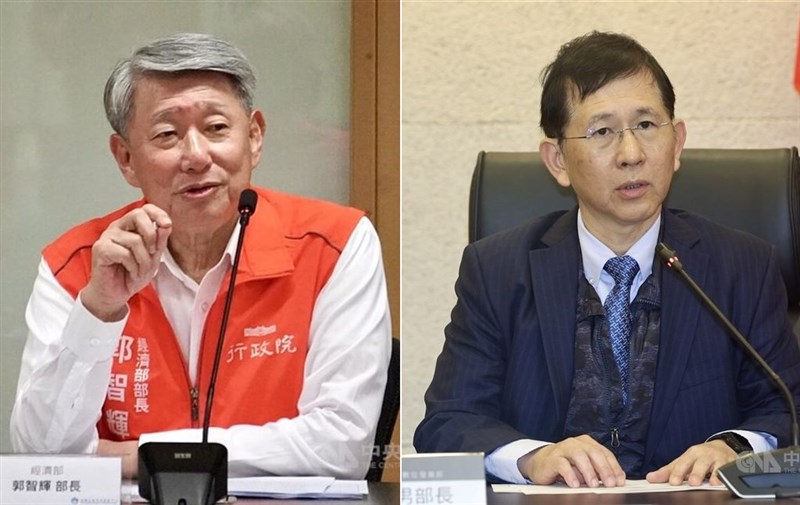 郭智輝氏（左）、黄彦男氏