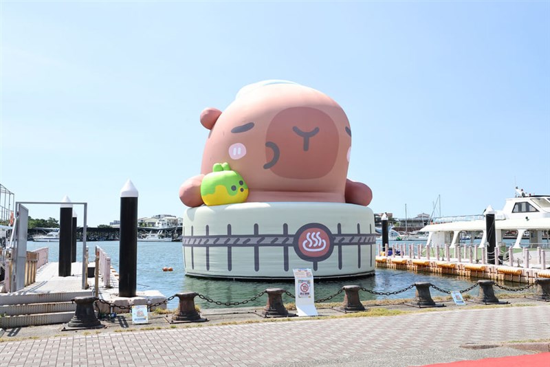 カピバラを模した台湾の人気キャラクターIP（知的財産）、卡比胖拉＝台南市政府提供