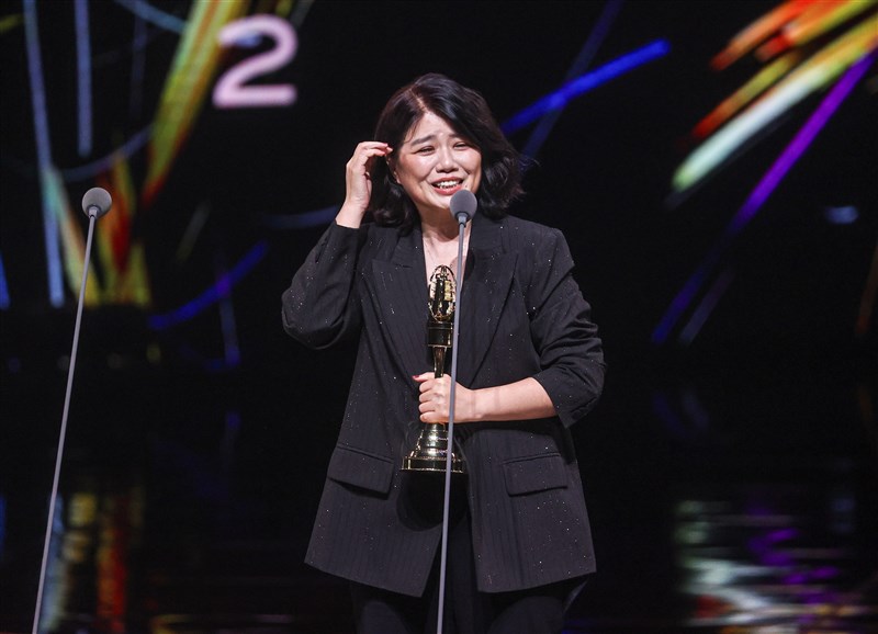 「女優」で連続ドラマ部門監督賞を受賞したイェン・イーウェン＝中央社記者鄭清元撮影、2025年10月18日
