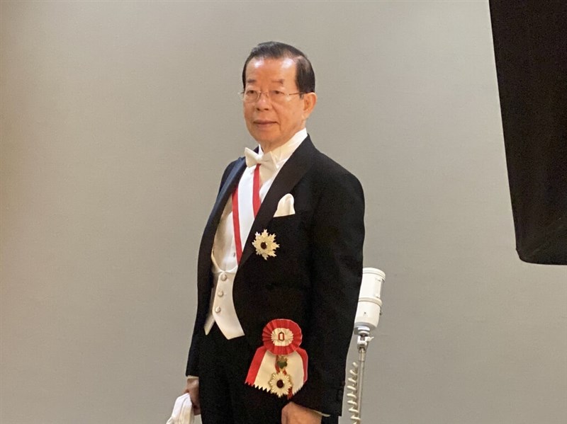 旭日大綬章を受章した謝長廷氏＝11月11日、東京（本人提供）