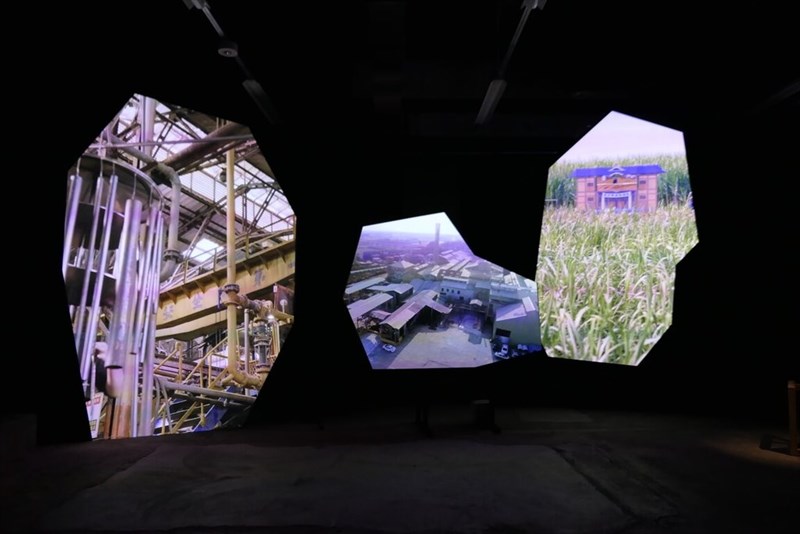 台湾のアーティスト3人が共同制作した「等晶播種」の一場面(文化部駐日台湾文化センター提供)