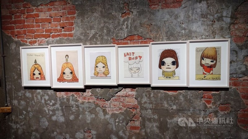 奈良美智さんの台湾巡回展の嘉義会場の一角＝12月12日、嘉義県