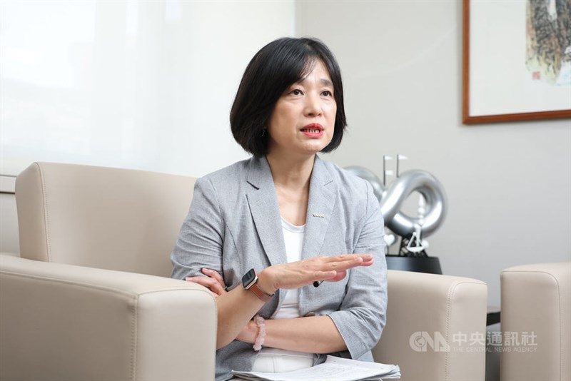陳玉秀観光署長＝2025年8月24日、中央社の単独インタビューで