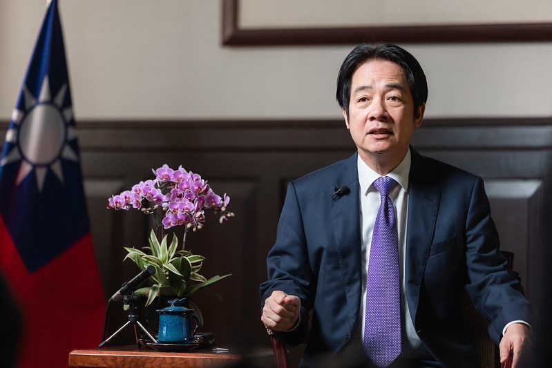 フランス通信（AFP）のインタビューに答える頼清徳総統（総統府提供）