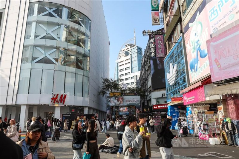 台北市の繁華街、西門町＝中央社資料写真