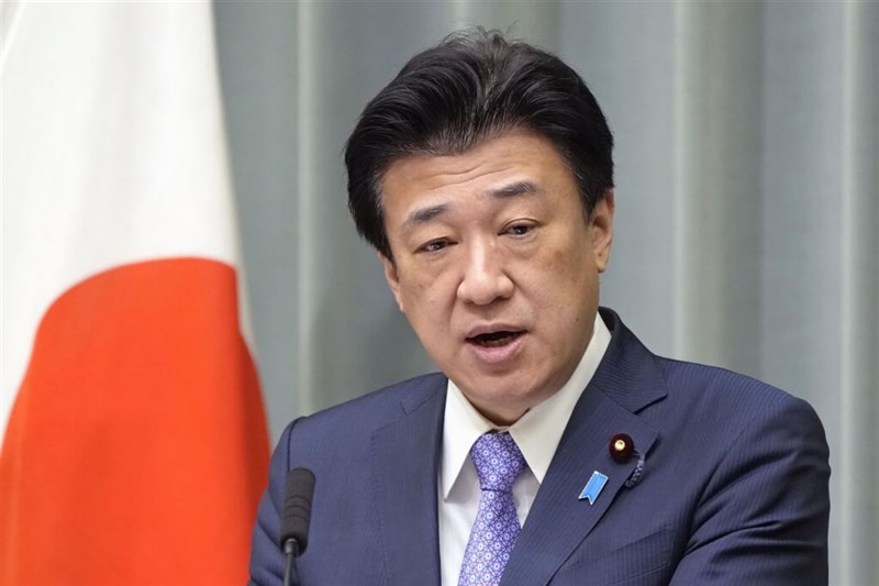 23日の記者会見に臨む木原官房長官（共同通信社提供）