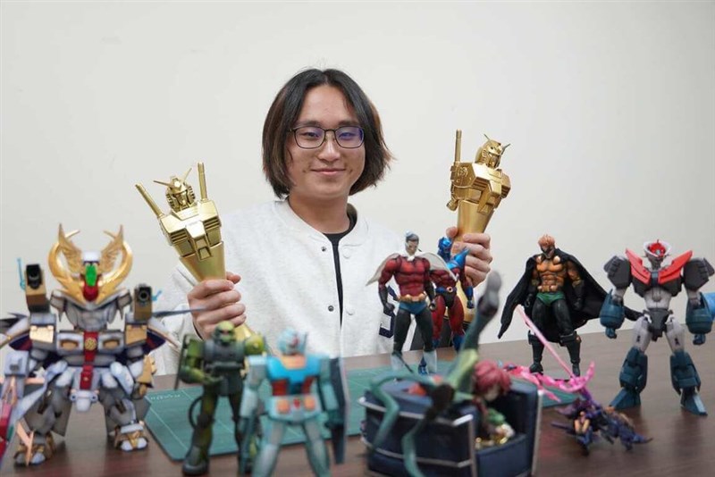 2023年の「ガンプラビルダーズワールドカップ」ででも優勝している鄭立楷さん（台湾科技大提供）