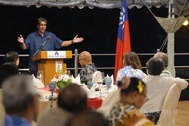 7日に行われた夕食会に出席したウィップス大統領(写真=中央社記者裴禛撮影)