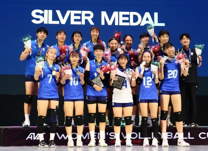 バレーボール女子の「AVCウーマンズカップ」で準優勝した台湾代表（instagram.com/avcvolleyより）