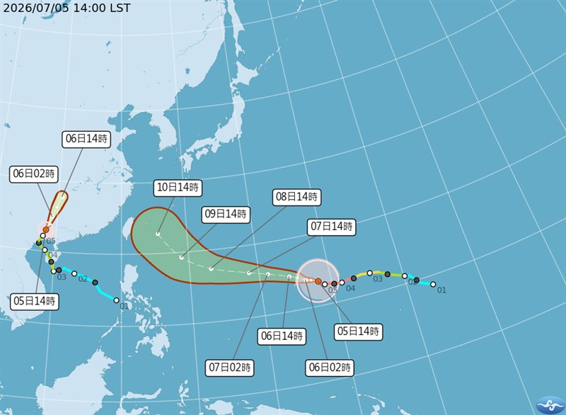 台風9号の進路予想＝中央気象署提供