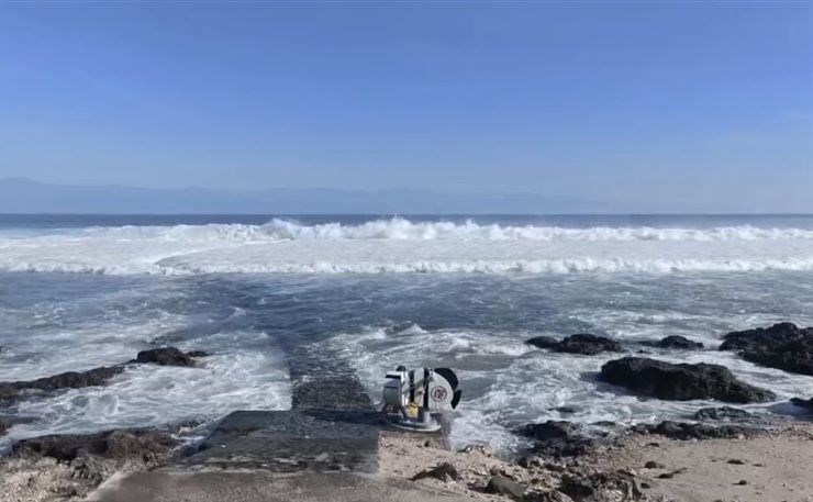 高波が観測された台湾東部の沿岸部（読者提供）