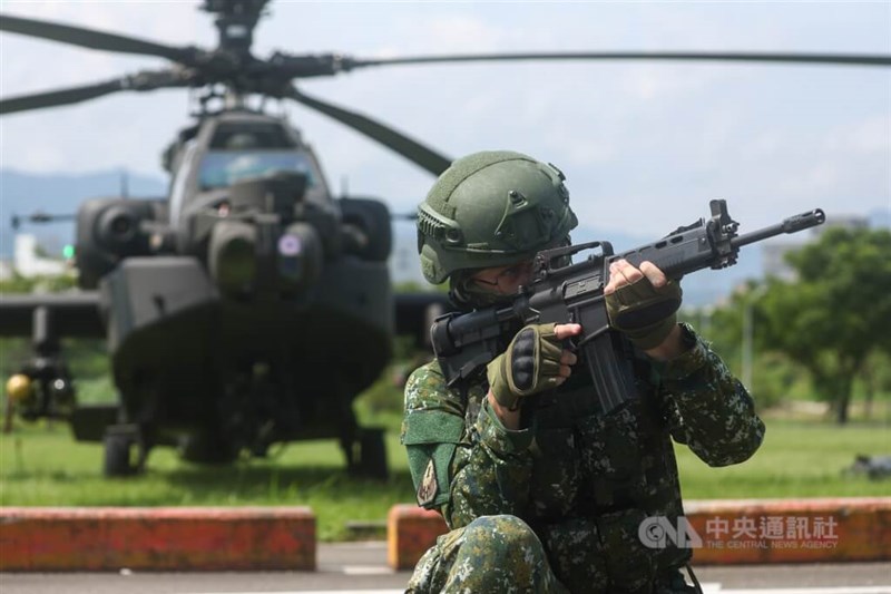 昨年の「漢光42号」演習に参加した陸軍兵士（資料）