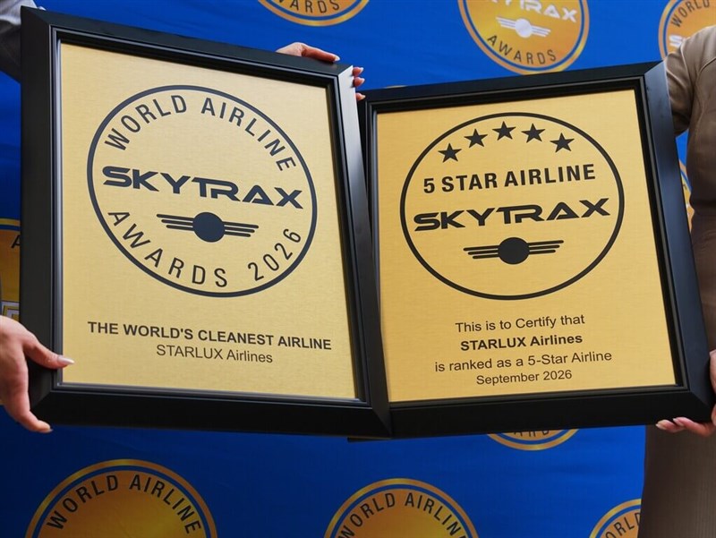 スターラックス航空は運航開始満五年となった25年に初めて5スターを獲得し、今年は客室、座席、テーブル、カーペット、トイレなど、機内環境の清潔さでも評価された=スターラックス航空提供