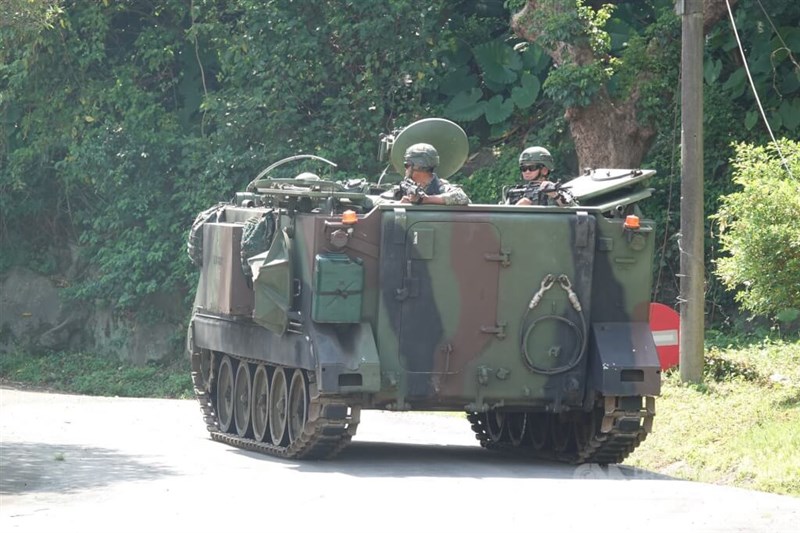 今年6月に行われた国軍の演習に参加した将兵＝中央社資料写真