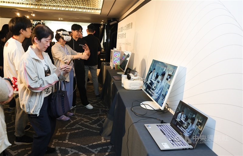 「国産AI 3D医療画像およびメタバース応用カンファレンス」で展示された技術＝台北で2026年10月5日、中央社記者謝佳璋撮影