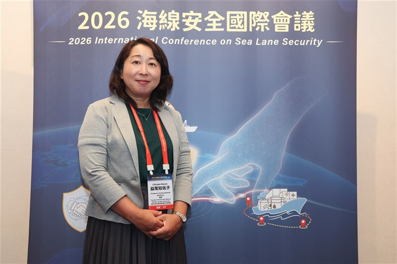九州大学比較社会文化研究院の益尾知佐子教授＝2026年10月14日、中央社記者張新偉撮影